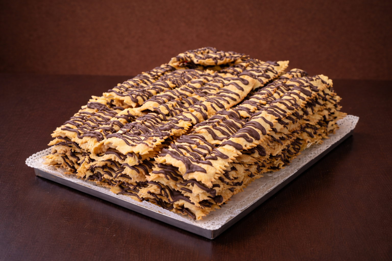Chiacchiere al forno al cioccolato
