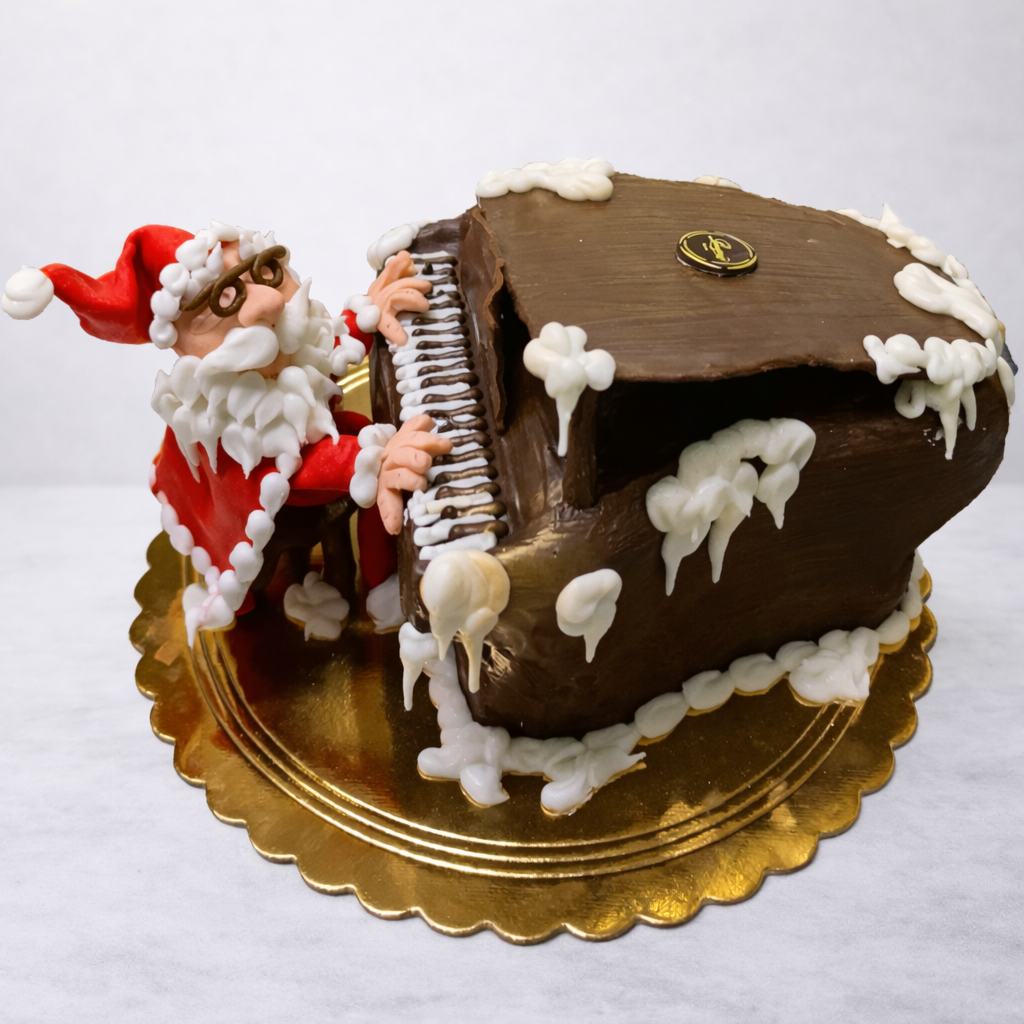 Panettone Decorato Babbo Pianista